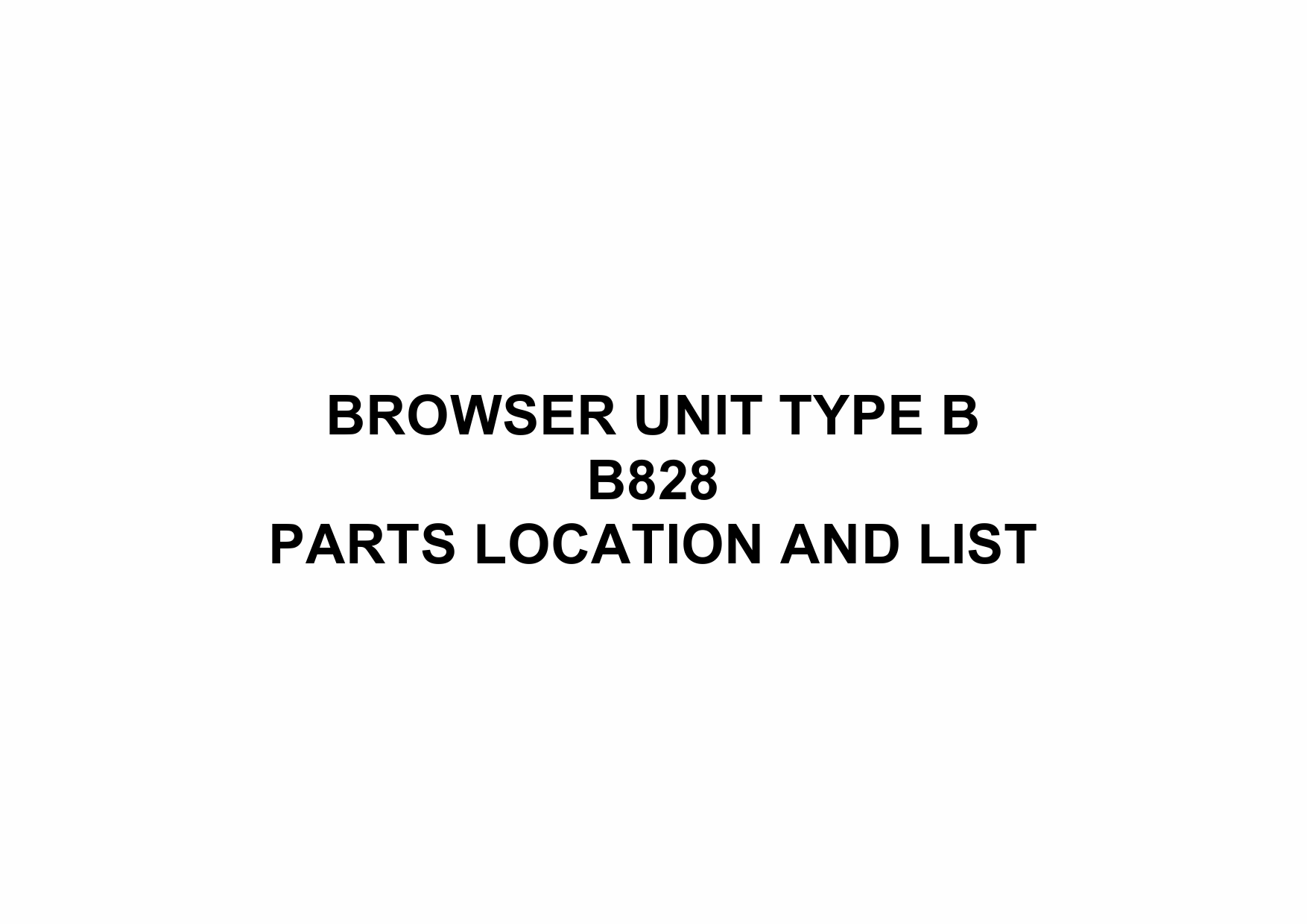 RICOH Options B828 BROWSER-UNIT-TYPE-B Parts Catalog PDF download-1